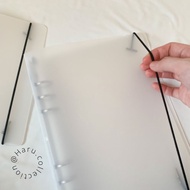 [HARU] Matte Transparent Binder Cover 6 Rings A5 A6 A7 A4 Muji Style Binder Mat Korean Aesthetic Fil