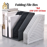 【SG】Desktop Folding File Box Book Stand File Shelf Box Collapsible File Organiser Office Supplies Ma