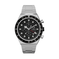 Timex Q Timex Three Time Zone Chronograph Men Watch Stainless Steel TMTW2V69800UJ