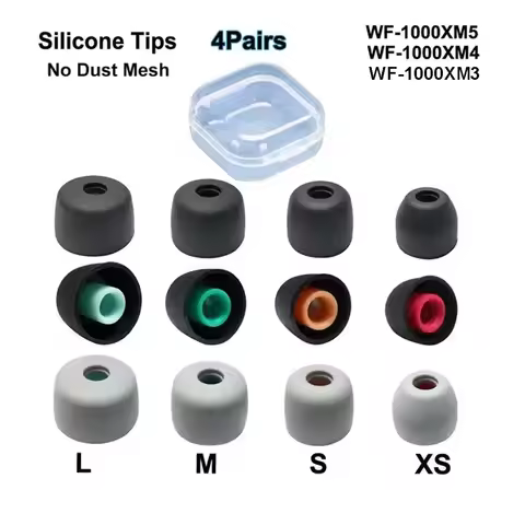 4Pair Silicone Ear Tips For Sony WF-1000XM5 WF-1000XM4 WF-1000XM3 Eartips Cushion Earbuds Earplugs E