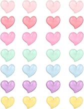 28pcs Love Heart Refrigerator Magnets, 0.7x0.7 Inch Multicolored Decorative Cute Fridge Locker Magne