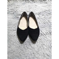 Pointed Toe Suede Leather Ballet Flats