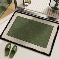 Bathroom Door Anti-Slip Mat Easy-Care Absorbent Foot Mat Household Diatom Mud Floor Mat French Retro