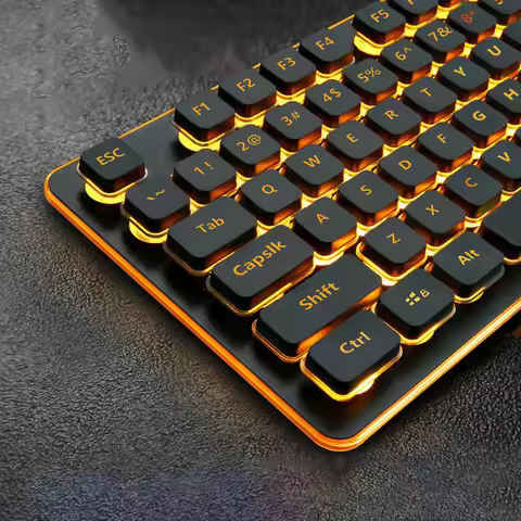 Silent Keyboard Mechanical Wired Gaming Colorful Backlit Mechanical Chocolate Keyboard Gamer Keyboar