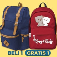 BUY 1 GET 1 FREE WATERPROOF SCHOOL BAG FOR ADULTS, JUNIOR HIGH SCHOOL, HIGH SCHOOL, VOCATIONAL SCHOO