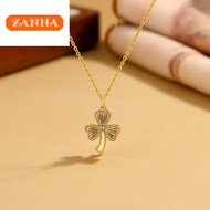 916 gold necklace Clover pendant necklace