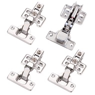 4 Pieces Cabinet Hinge Stainless Steel with Hydraulic Damper Buffer Soft Close Quiet Closing Cabinet Door Hinges Kitchen Cupboard Home Furniture Half-Overlay Type