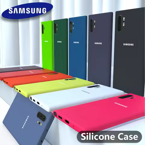 For Samsung Galaxy Note10 Plus Case Silky Silicone Cover Soft-Touch Back Protective Housing For Note