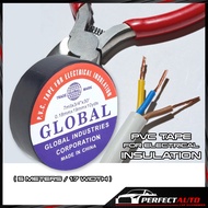 Global Black PVC Insulation Tape Strong Adhesive Electrical Work Repair Tools 19mm x 10yard Wire Ele