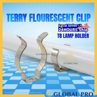 Terry Fluorescent Clip Bracket Hanger Tube Light Fixture Holder Clamps for LED Bulb T8 Bulb Holder Pemegang Lampu Siling