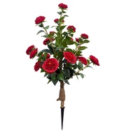 Ground Insert Camellia Tree Simulation Tree Kai Fake Flower Red Brocade Indoor Decoration Green Plan