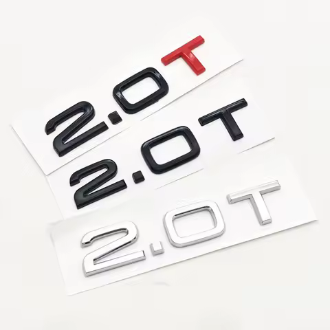 3d ABS 2.0 T Logo 2.0T Emblem Car Rear Trunk 2.0T Badge for Audi A4 B7 B8 A3 8P 8V A6 C7 A5 S3 Q5 2.