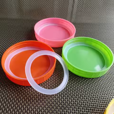 10PCS Reusable Silicone Seals Plastic Storage Lids Gaskets For Leak Proof Mason Jar Lids O-ring 70/8