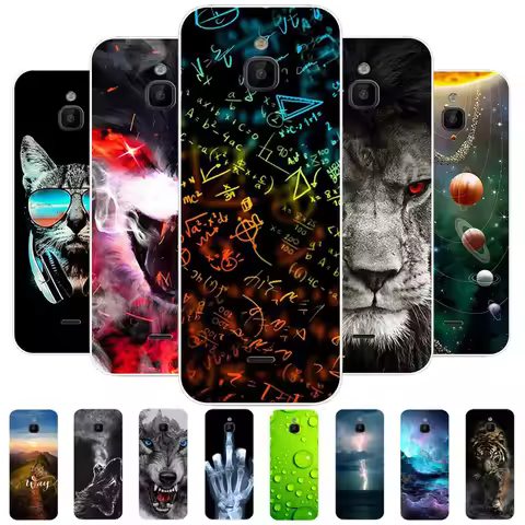 For Nokia 6300 4G Case Wolf Lion Soft TPU Silicone Back Cover Phone Cases for Nokia6300 4G Clear Cov