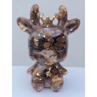 Natural Crystal Crushed Stone christmas deer Yellow tiger eye christmas deer tiger eye christmas dee