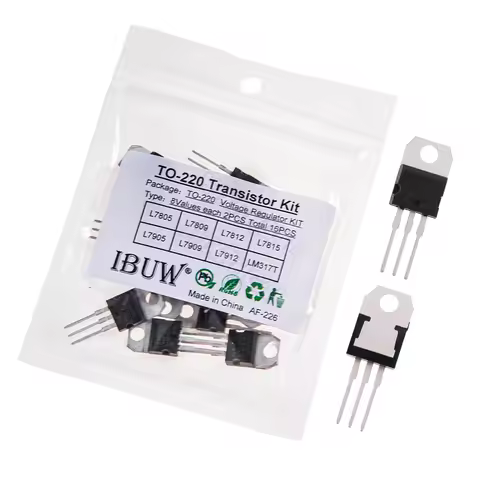 8value*2PCS=16PCS 7805 7809 7812 7815 7905 7909 LM317 L7912 igmopnrq LM317T TO-220 Transistor Assort