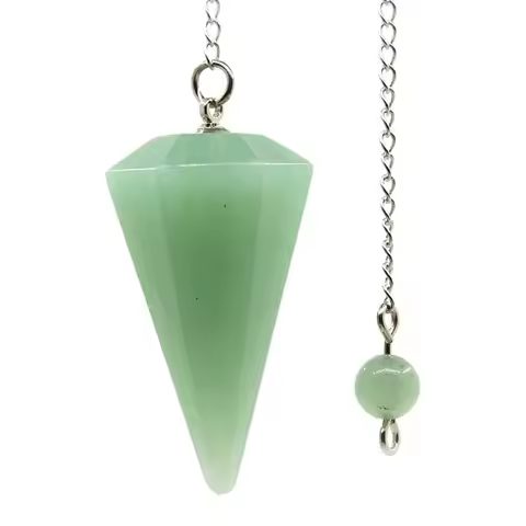Green Aventurine Crystals Pendulum for Divination Witchcraft Reiki Healing Natural Stone Pendant Pen