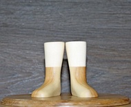 用於製作紅寶石紅色時尚朋友鞋的娃娃鞋模, 木製鞋楦