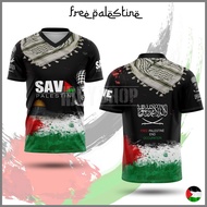 2023 Baju Pria Saves Palestine 08 VNeck Fullprint