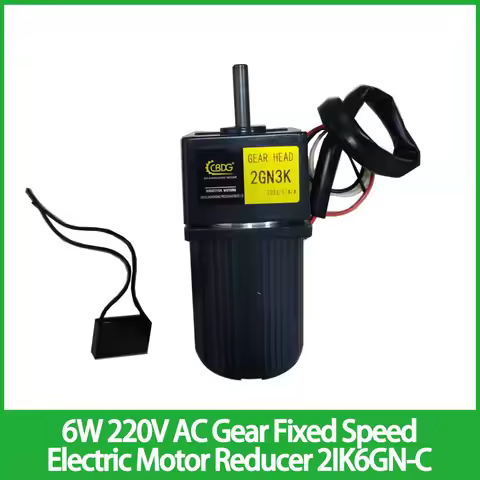 6W 220V AC Gear Fixed Speed Motor Reducer 2IK6GN-C With Single Phase Asynchronous High Torque Decele