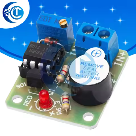 12V LM358 Accumulator Sound Light Alarm Board Buzzer Prevent Over Discharge Controller Module Withou