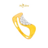 MASDORA 916 Gold Ring Rings Cincin Emas ~ Duotone Swirl Diamond Cut (EMAS 916/22K)