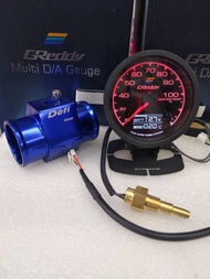 เกจวัดความร้อน Greddy 2 in 1 สามารถวัด watertemp. และ volt ได้ พร้อมข้อต่อน้ำ  ใส่ได้กับรถทุกรุ่น ไฟ