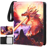 Trading Card Binder for Pokemon Cards, Card Binder with 50 Removable Sleeves for Gaming Cards, Carry