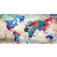 5D Diamond Painting Graffiti World Map full Beads Mosaic Embroidery Kit Wall Decoration