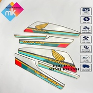 MK MK | High quality blue straight win stamp 95-97 (100)