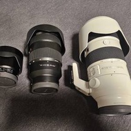 sony 70-200 2.8 gm, 24-70 2.8 gm, 55 ...