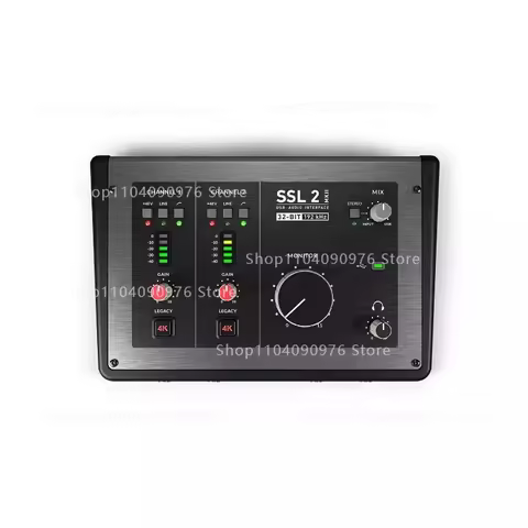 SSL2 MKII 2-in/2-out USB Stereo Audio Interface With 32-Bit 192 kHz Converters and Balanced Monitor 