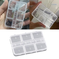 【CH】 6 Compartment Plastic Nail Art Organizers Box Lightweight Portable For Jewelry Tools