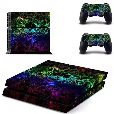 Skull PS4 Stickers Play station 4 Skin PS 4 Sticker Decal Cover For PlayStation 4 PS4 Console & Cont