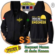 (In stock) 2023. New model Electrical ENGINEERING TRUST ME IM ENGINEER HOODIE ZIPPER Profession Jack