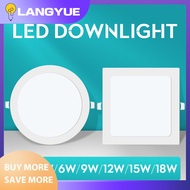 LANGYUE LED Ceiling Light Ceiling Lamp Pendant Light  Warm White Cold White 3W 4W 6W 9W 12W 15W 18W LED Ceiling Down Light LED Ceiling Light Square Round for Home Living Room