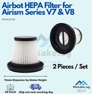 [Accessories] Airbot HEPA Filter Compatible Airism V7 &amp; V8 Vacuum Cleaner Replacement HEPA FILTER Spare Parts Dust Filter Accessories