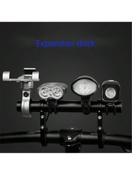 1入組鋁合金自行車延伸支架,適用於手電筒、碼錶、自行車燈