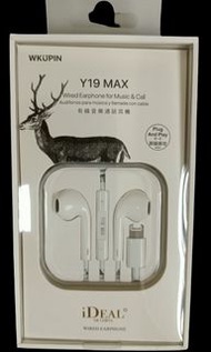 iPhone Lightning 靚聲有線耳機 WK Y19 Max 不用開啟藍牙