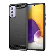 Soft Matte Case For Samsung Quantum2 Galaxy A82 Shockproof Carbon Fiber Cover for samsung a82 Brushe