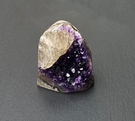 天然原礦頂級帝王紫 紫晶鎮共生方解石 紫晶蔟 正偏財運 開運水晶