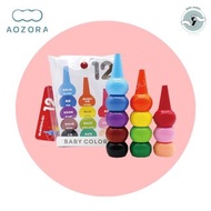 日本直送 Aozora Baby Color 無害安全積木蠟筆 (12色)