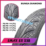 TAYAR MURAH EMAX E MAX EX238 238 DIAMOND TUBELESS TYRE 70-90-17 80-90-17 70-90 80-90 17 DESIGN MAXXIS DIAMOND