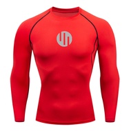 Conquest Viltrumite Compression Long Sleeve Shirt Men's Running T-shirt Quick Dry Breathable Gym Whi