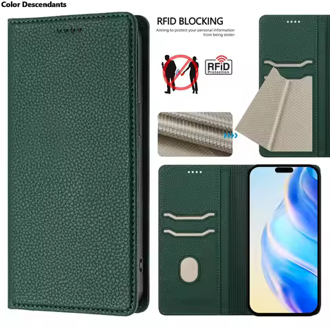 Magnetic Flip Phone Case for VIVO Y400 Y500 X300I X200S V60 Y76 Y31 Y39 V50 LITE S30 iQOO Z9X Leathe