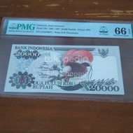 Uang 20000 Rupiah Cendrawasih Tahun 1995/1997 PMG 66 EPQ