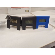 IKEA KUPONG Alarm clock, black, BLUE 7x6 cm