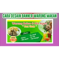 STALL BANNER | Warteg Banner | Food Banner | Snack Banner | Banner | Seblak Banner