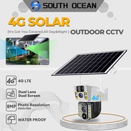 V380 Solar 8MP CCTV  Dual Lens CCTV 4G SIM Card Solar Battery Outdoor Waterproof Wireless Camera Color Night Vision