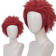 Anime wig Demon Slayer for Akaza for Men Women Cosplay Wigs Orange short hair for Halloween,carnival